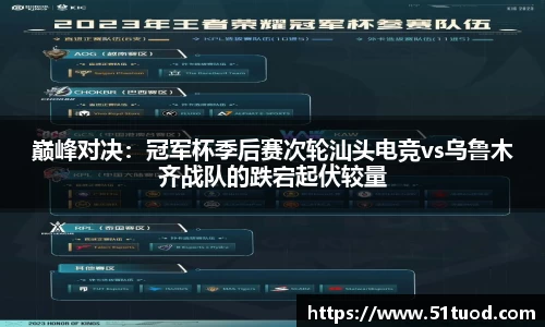 巅峰对决：冠军杯季后赛次轮汕头电竞vs乌鲁木齐战队的跌宕起伏较量